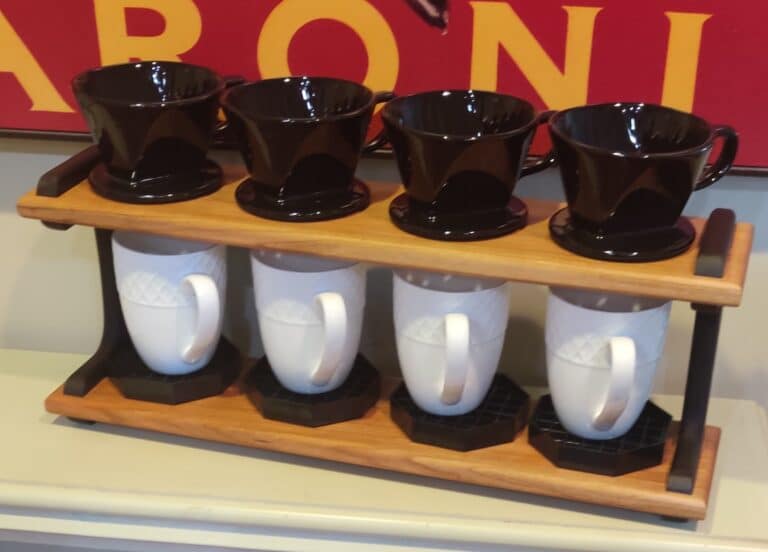 Cherry and walnut coffee pour over station