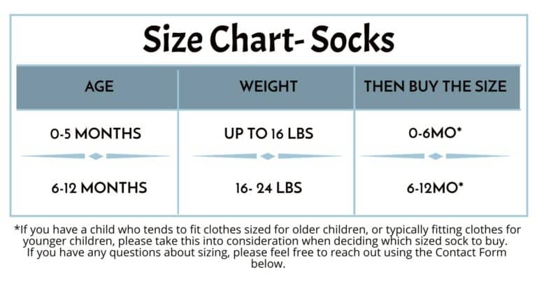 Size Chart Socks2