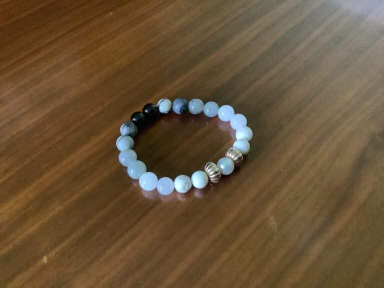 Handmade gemstone bracelet.