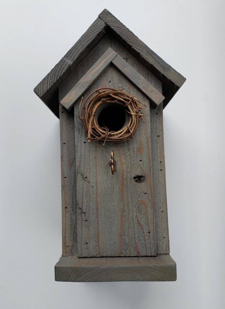 Cedar Gray Rustic Birdhouse