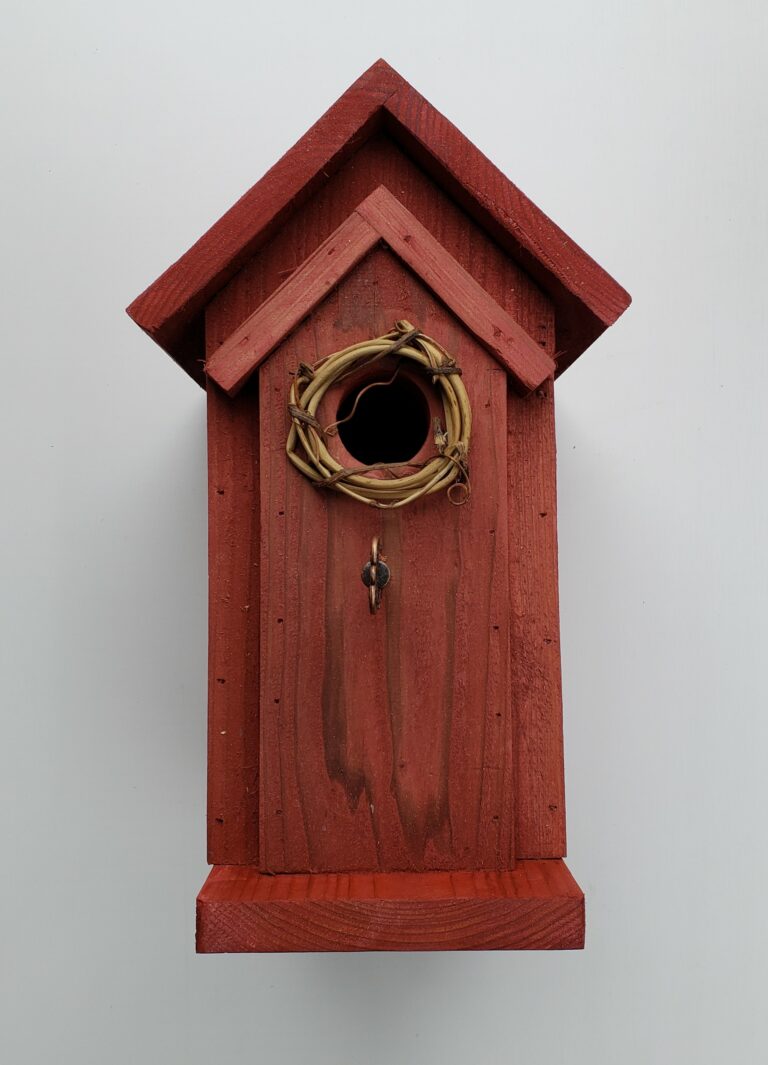Cedar Red Rustic Birdhouse