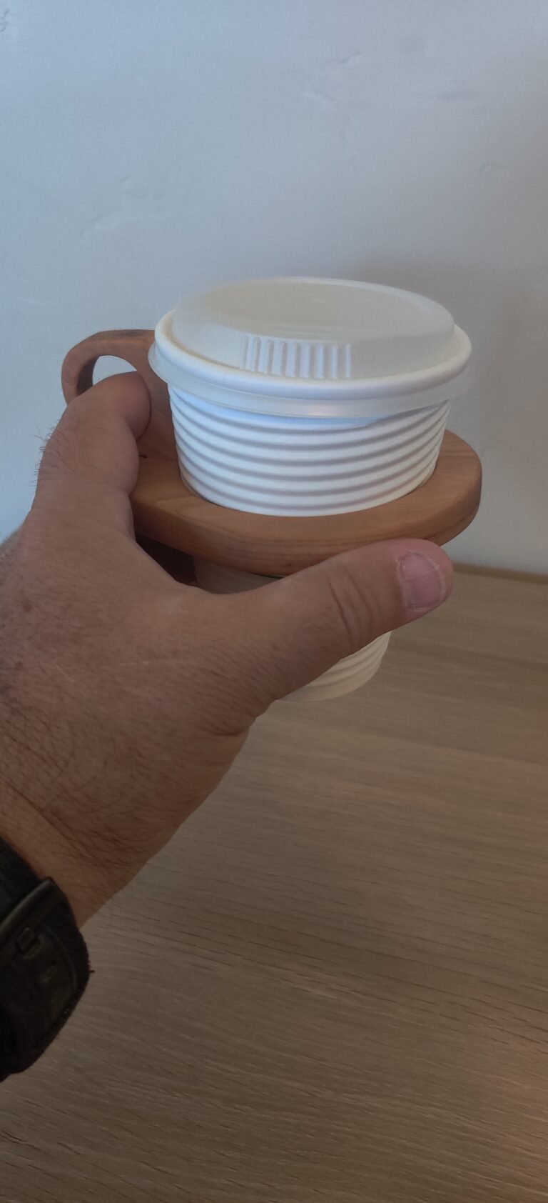 Holding coffee cup holder