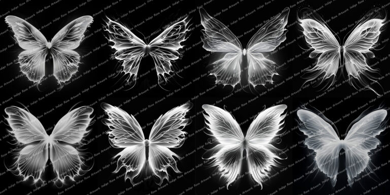 collage of fairy wing overlays