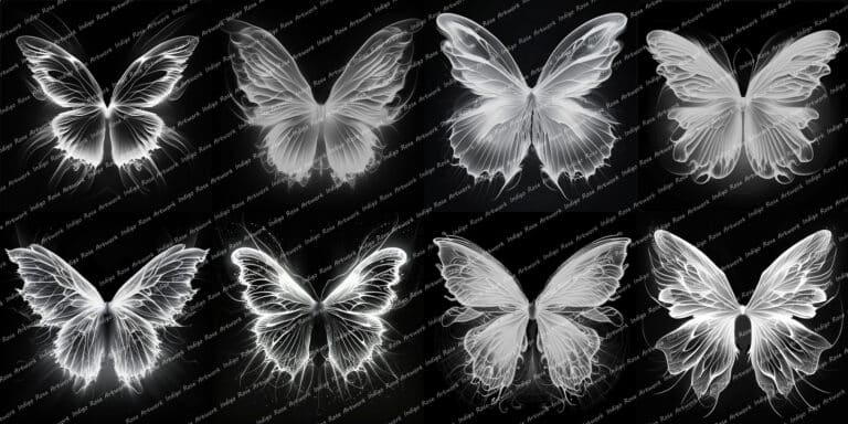 collage of fairy wing overlays