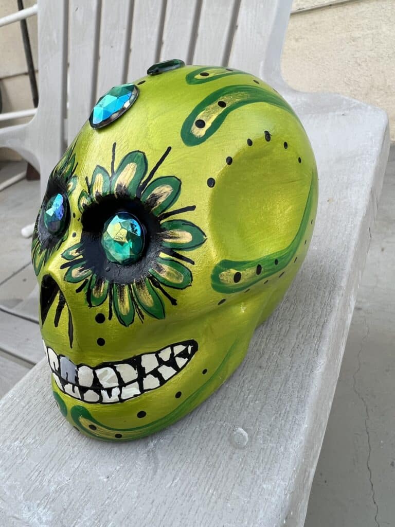 calaca green and gold