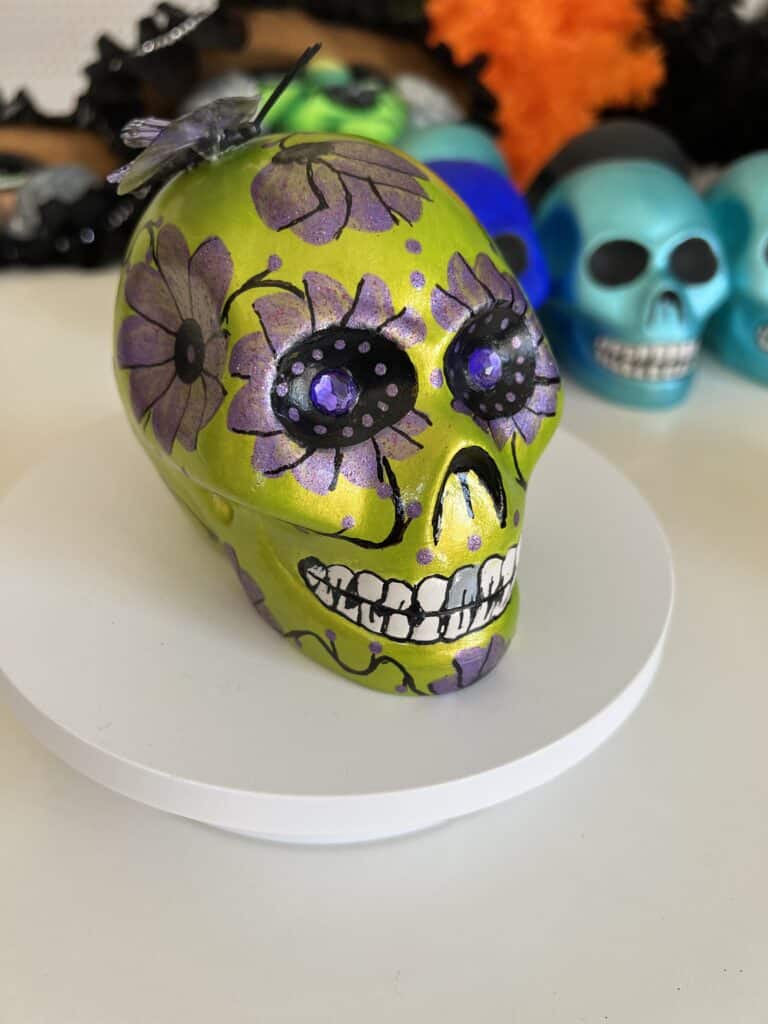 calaca lime green and purple