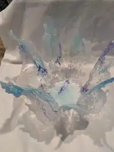 Coastal beach resin splash bowl. Beautiful ocean blues