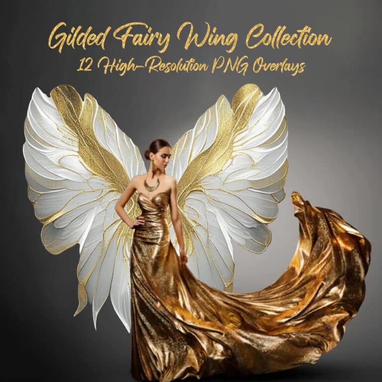 fairy wing overlay on model
