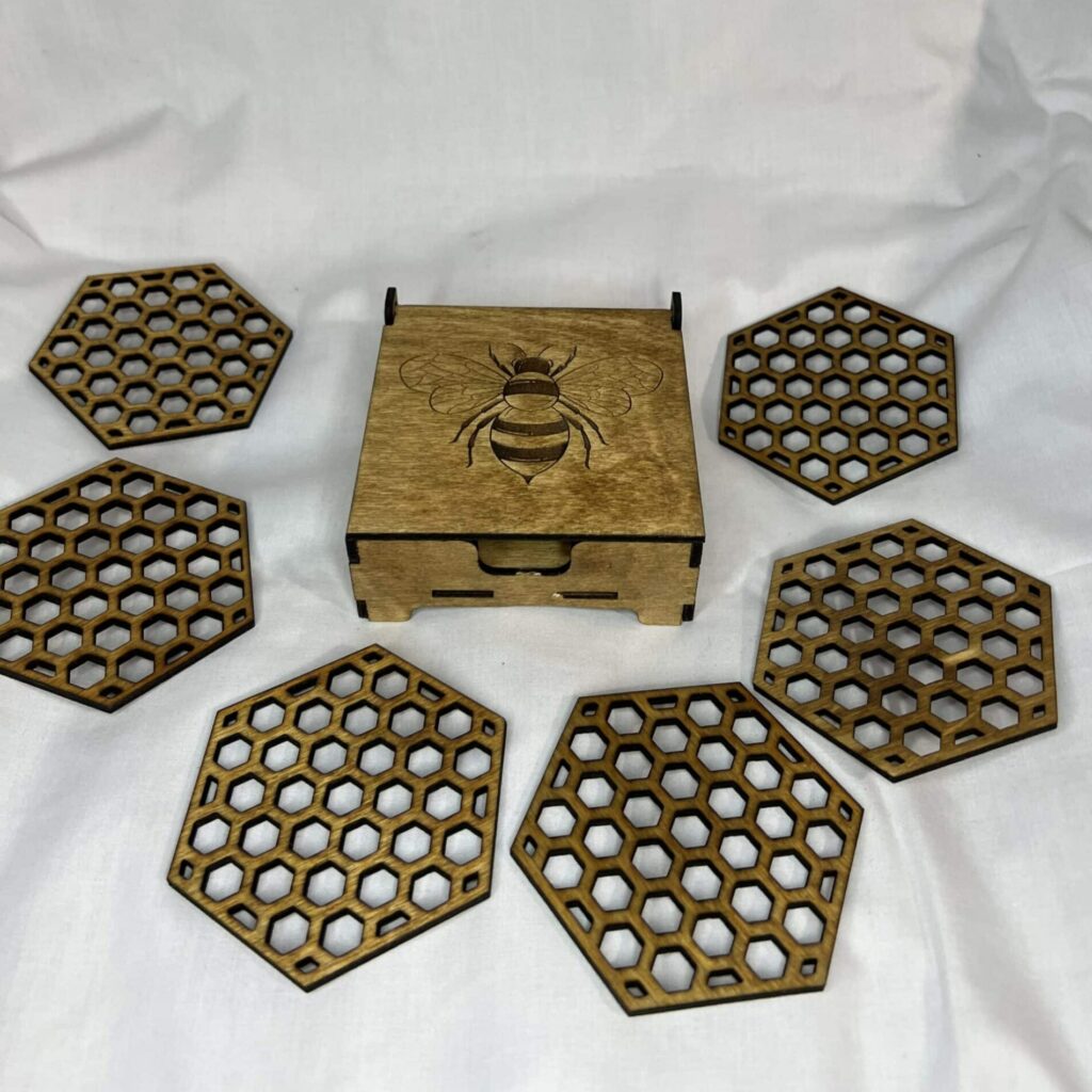 Bee Box And Coaster Set - My Community Made
