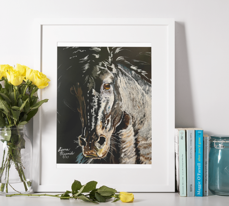 picture frame mockup featuring a flower vase with yellow roses 601 el
