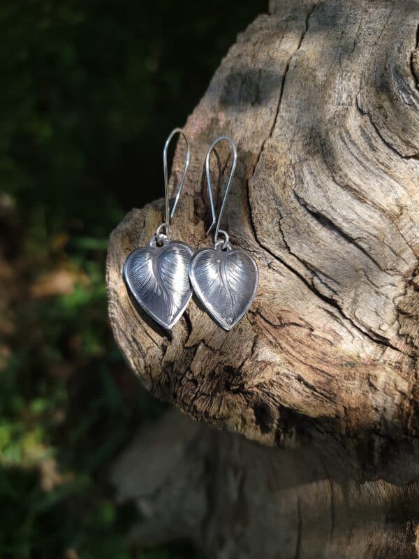 Sterling Silver Leaf Earrings