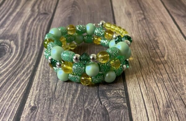 GrnGldMemBracelet