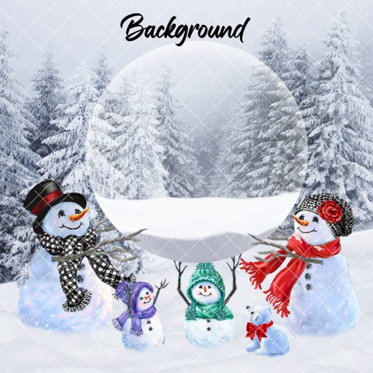 Snowman Family Snow Globe