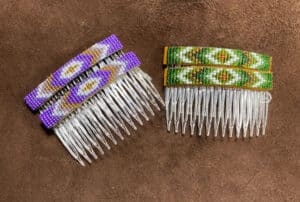 Hair Comb purple or green 1