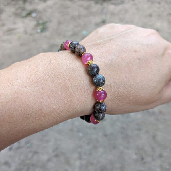 Brown Snowflake Obsidian Raspberry Chalcedony pic 1 etsy listing