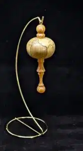 Handturned ornament in Spalted Maple and Jatoba