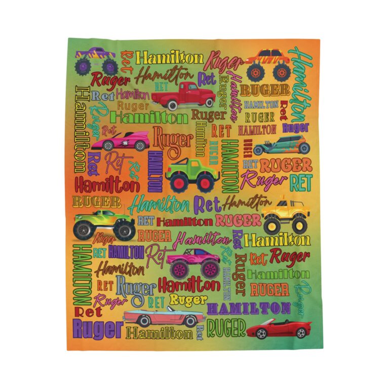 Trucks and cars blanket
