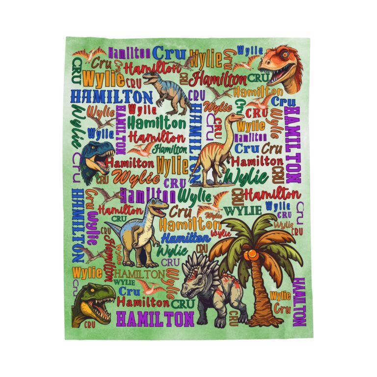 Dinosaurs velveteen blanket