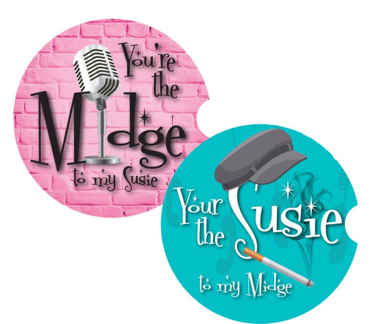 Midge and Susie car coaster