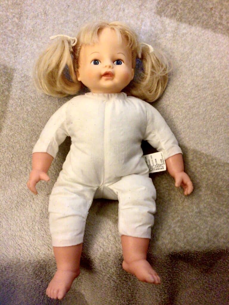 12 in blonde doll without clothes