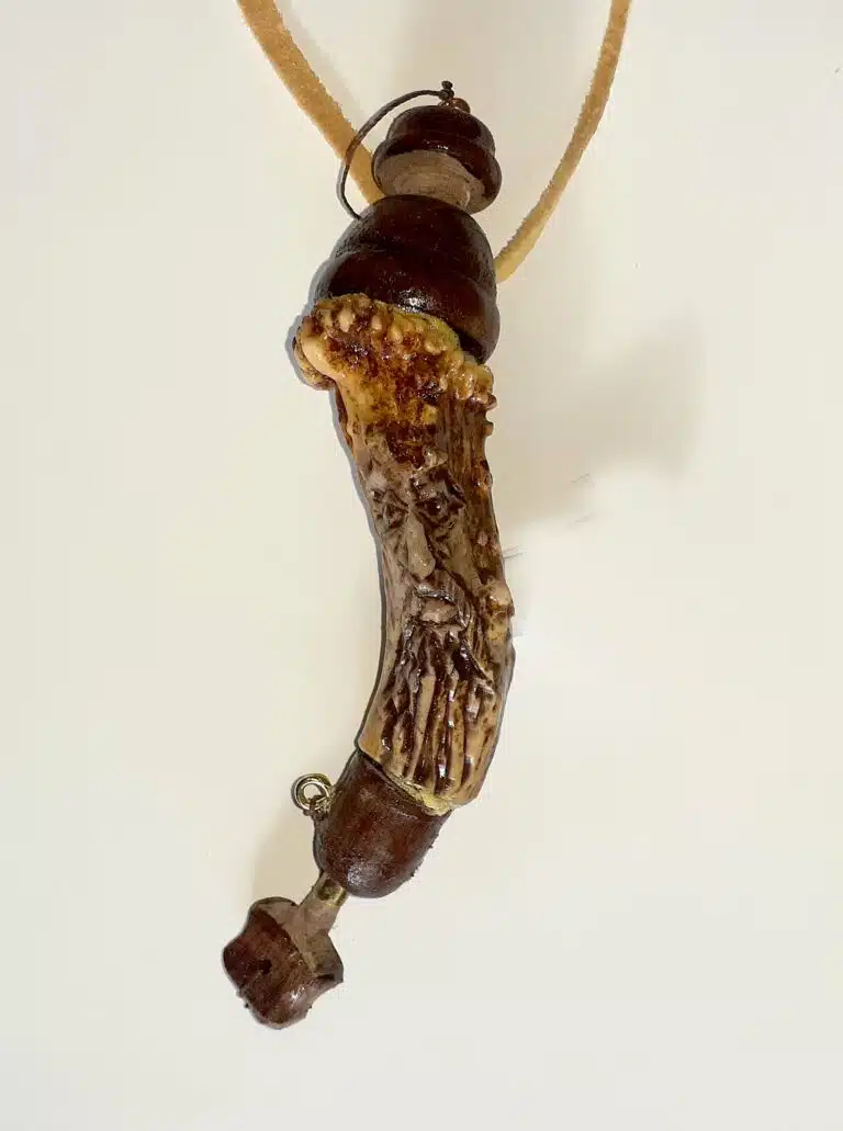 Deer Antler Priming Flask for Flintlocks