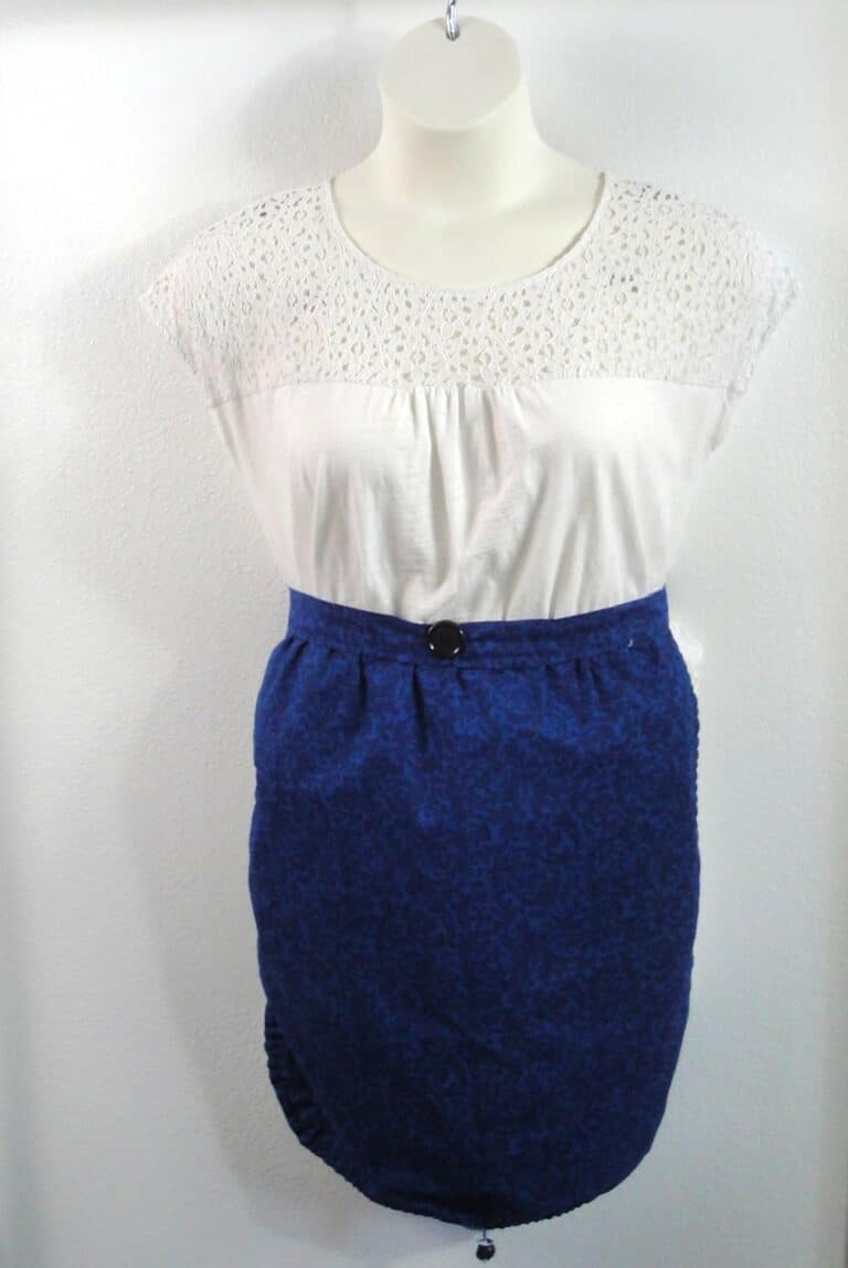 Blue butterfly apron 1