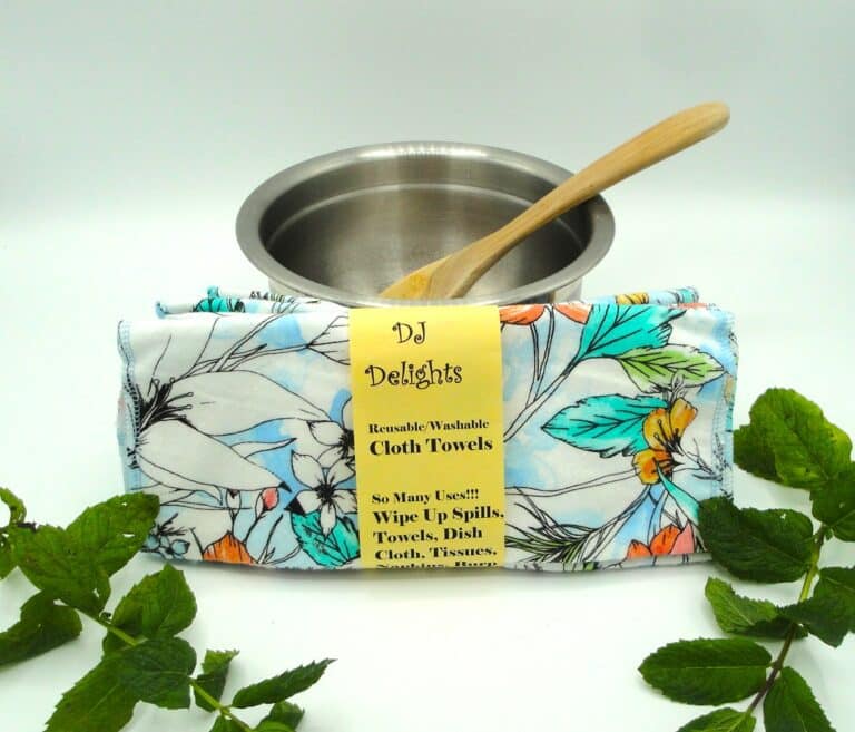 Blue tropical floral cloth towels