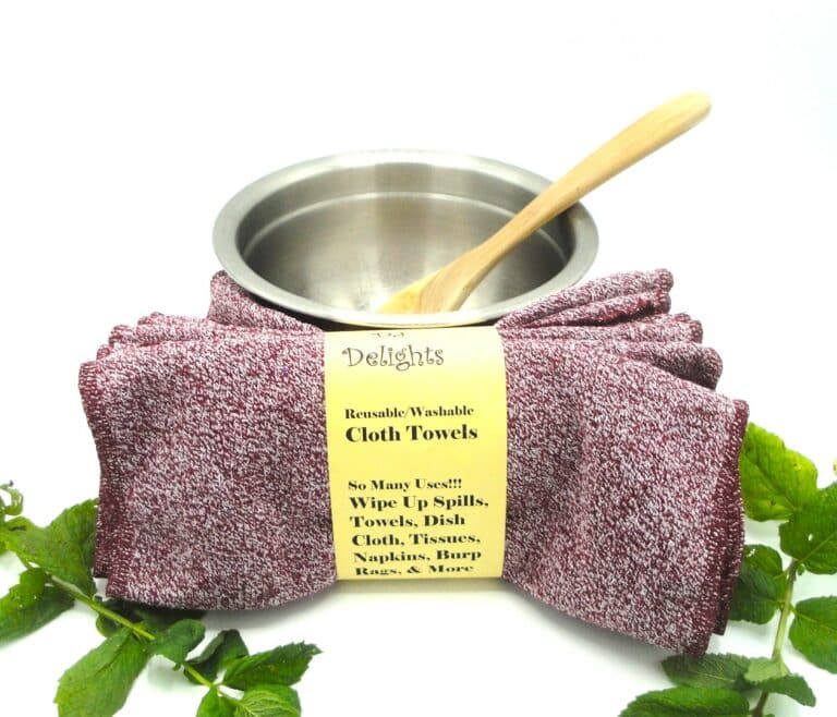 Burgundy heather French terry cloth towels