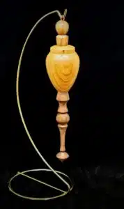 Handmade ornament in Cherry and Walnut 8" tall