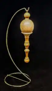 Handmade wooden ornament in Maple and Cherry 7" tall