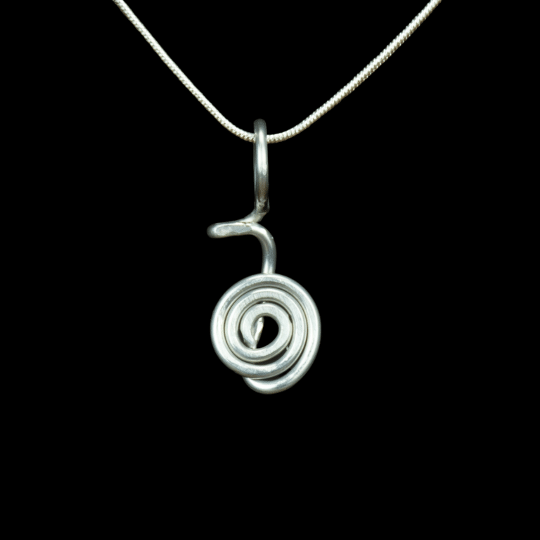 Hammered Aluminum Cho Ku Rei Power Symbol Necklace