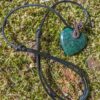 Wire Wrapped Green Adventurine Heart Necklace