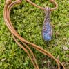 Wire Wrapped Purple Moss Agate Necklace