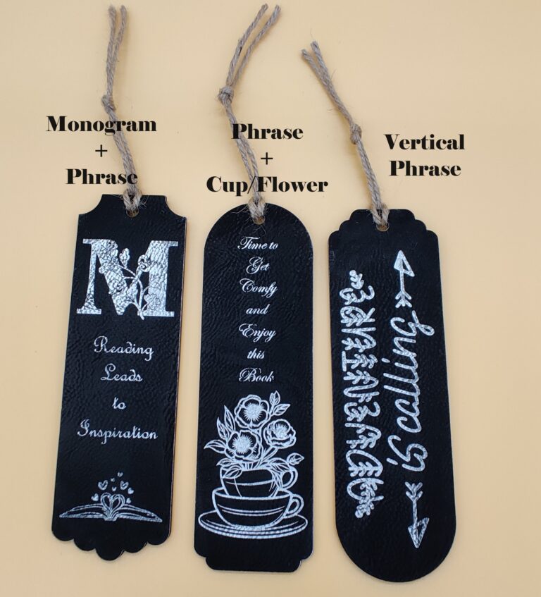 Four styles to be engraved on bookmark