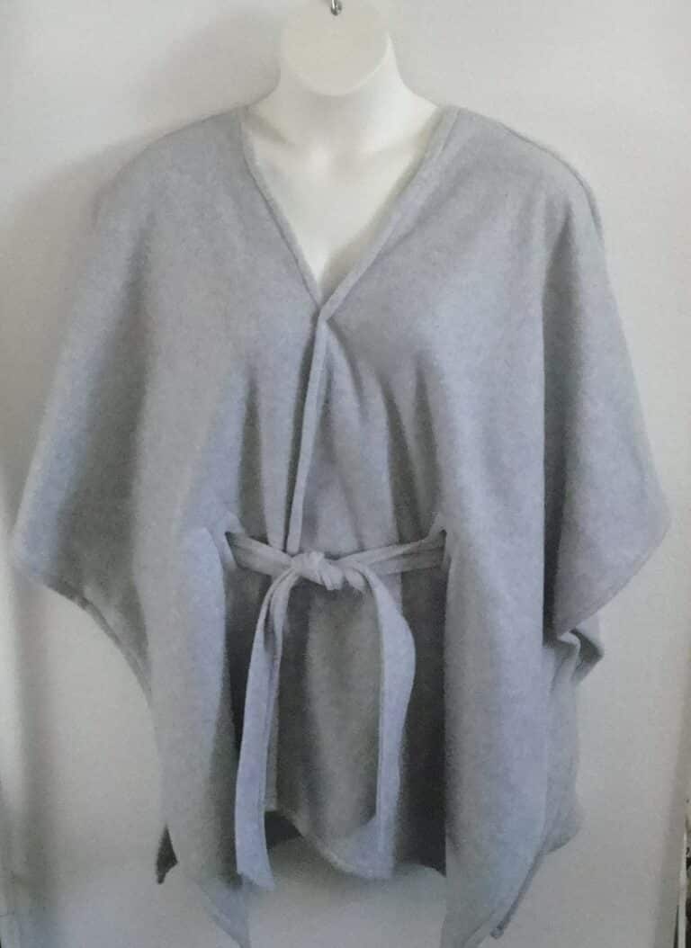Light Gray Fleece Shandra Adaptive Cape