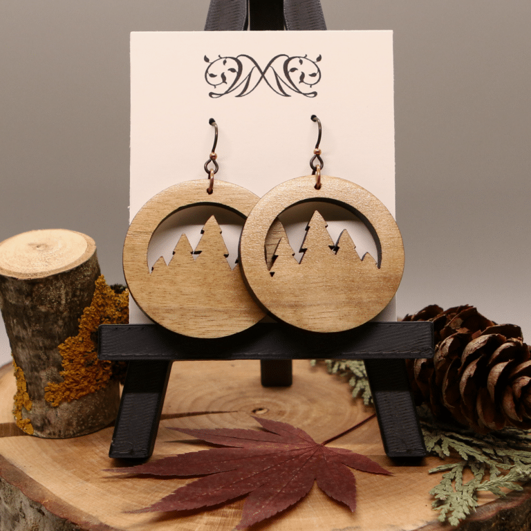 Myrtlewood Tree Dangle Earrings - Laser Cut