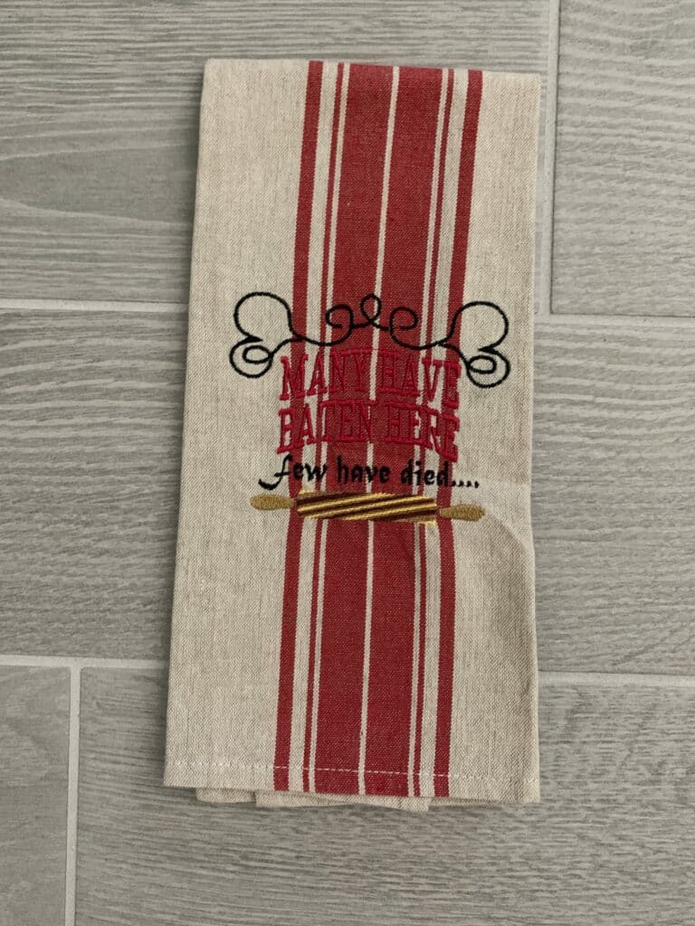 Machine Embroidered Towel