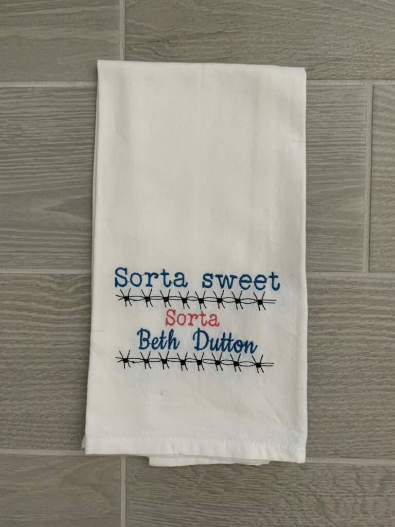 Machine Embroidered Towel