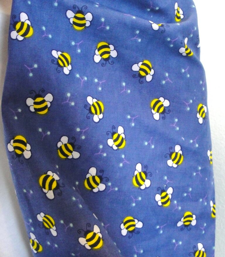 Blue Bees Fabric