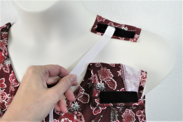 Burgundy brick floral ribbon