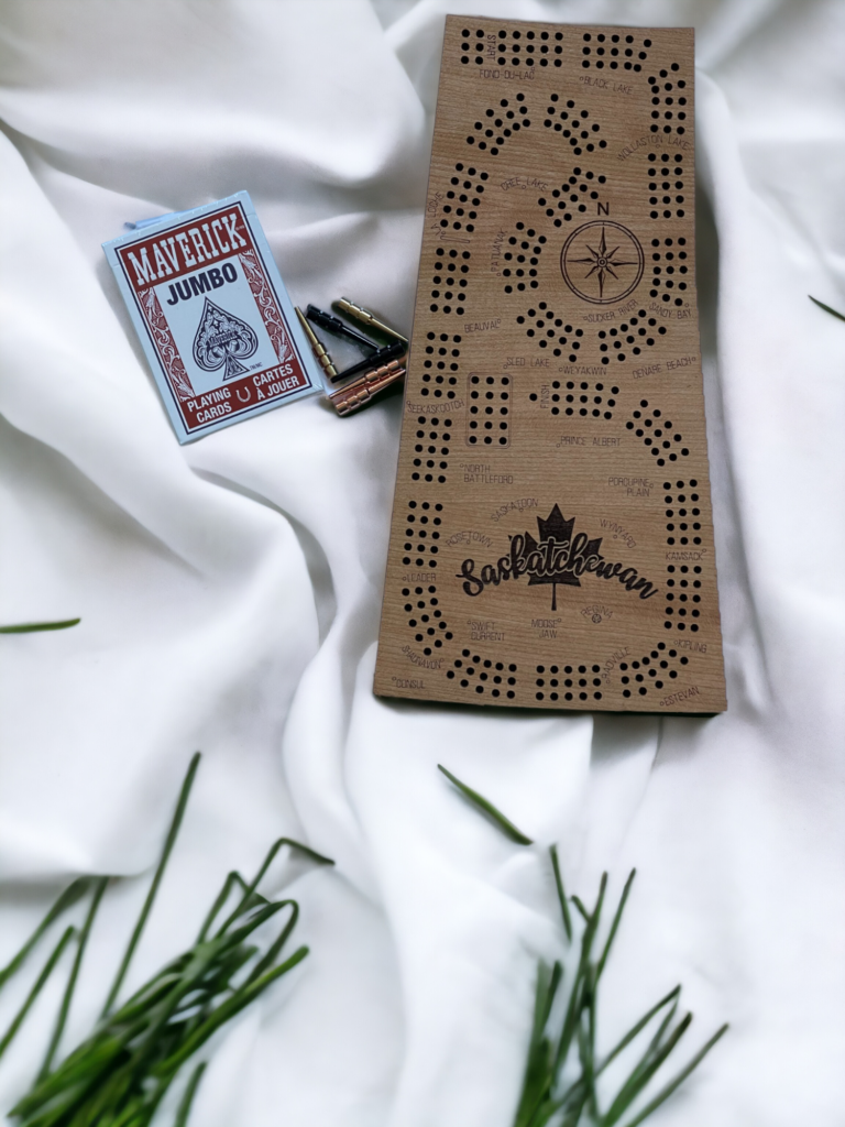 Image of a Saskatchewan Cribbage Board