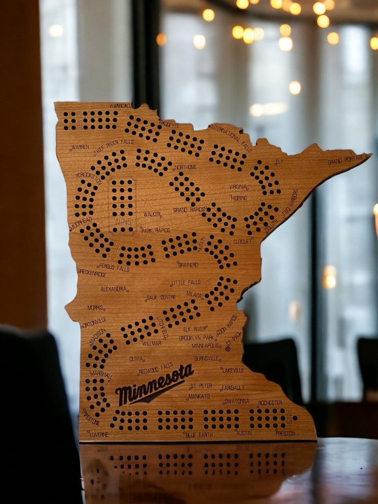 Minnsota Cribbage Board image