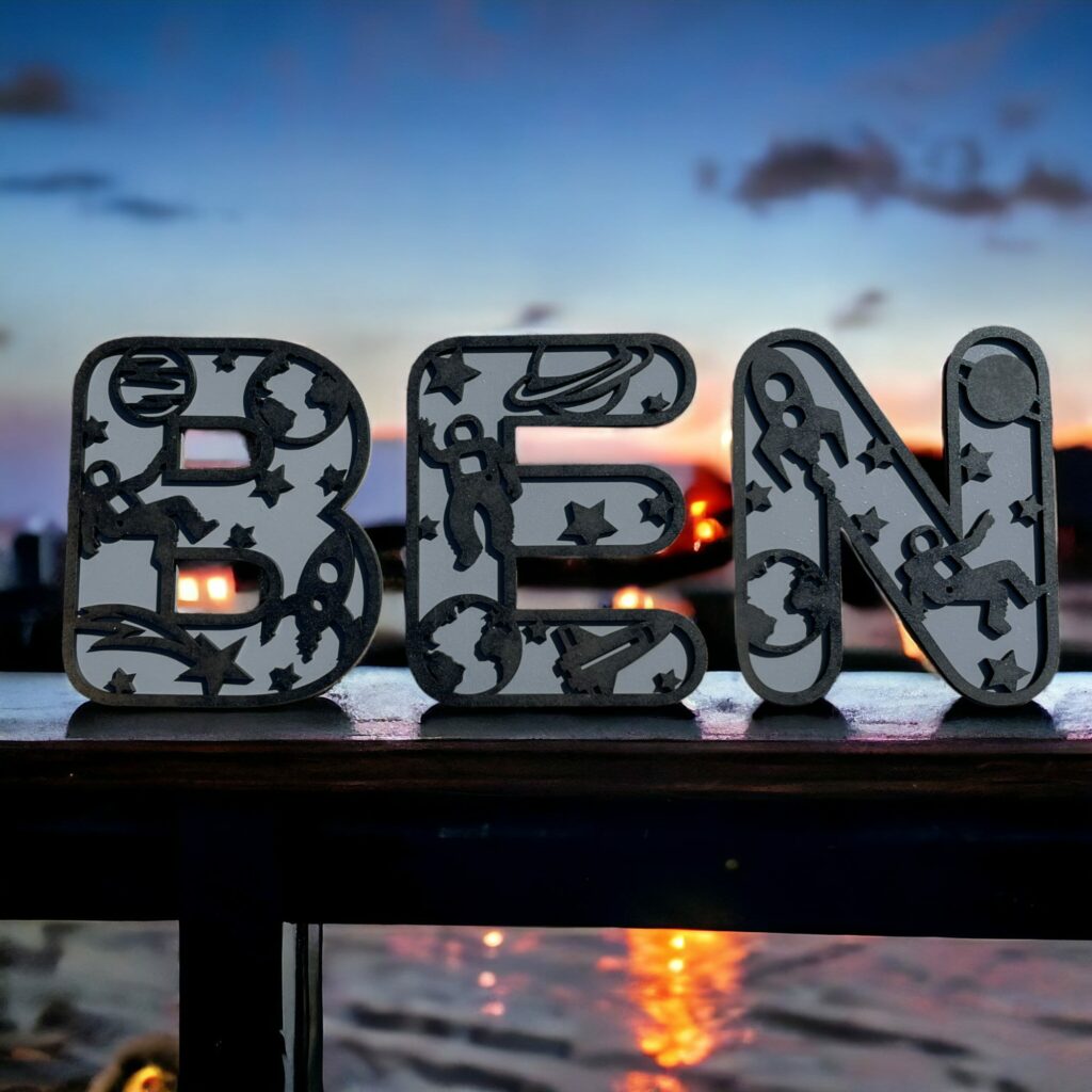 Space Cut Out Lettering R Astronaut Themed Letters For Space Lovers, Cute Decor