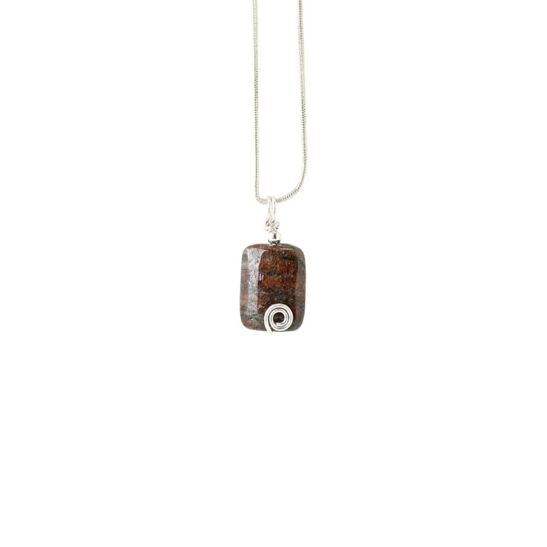 Red Green Garnet Pendant with choice of chain or cord