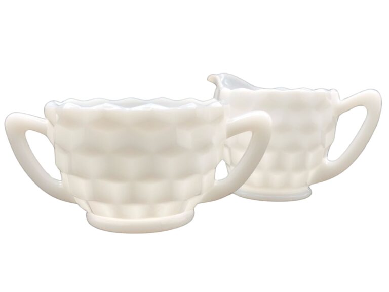 Image of White Milk Jug & Sugar Bowl Set