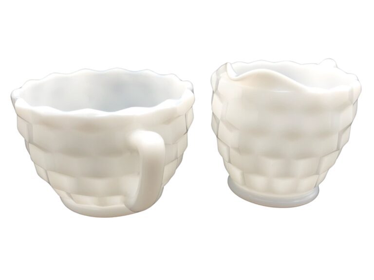 Image of White Milk Jug & Sugar Bowl Set