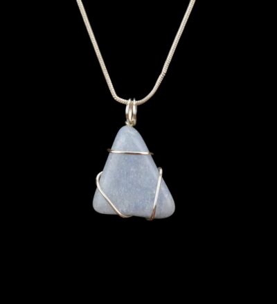 Blue Aventurine Triangular Pendant - Reiki Infused Jewelry
