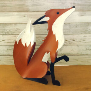 2 fox gray bkgrnd