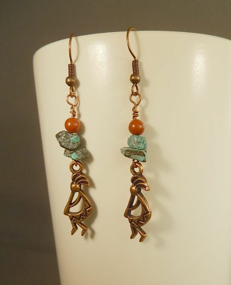 Southwestern copper earrings