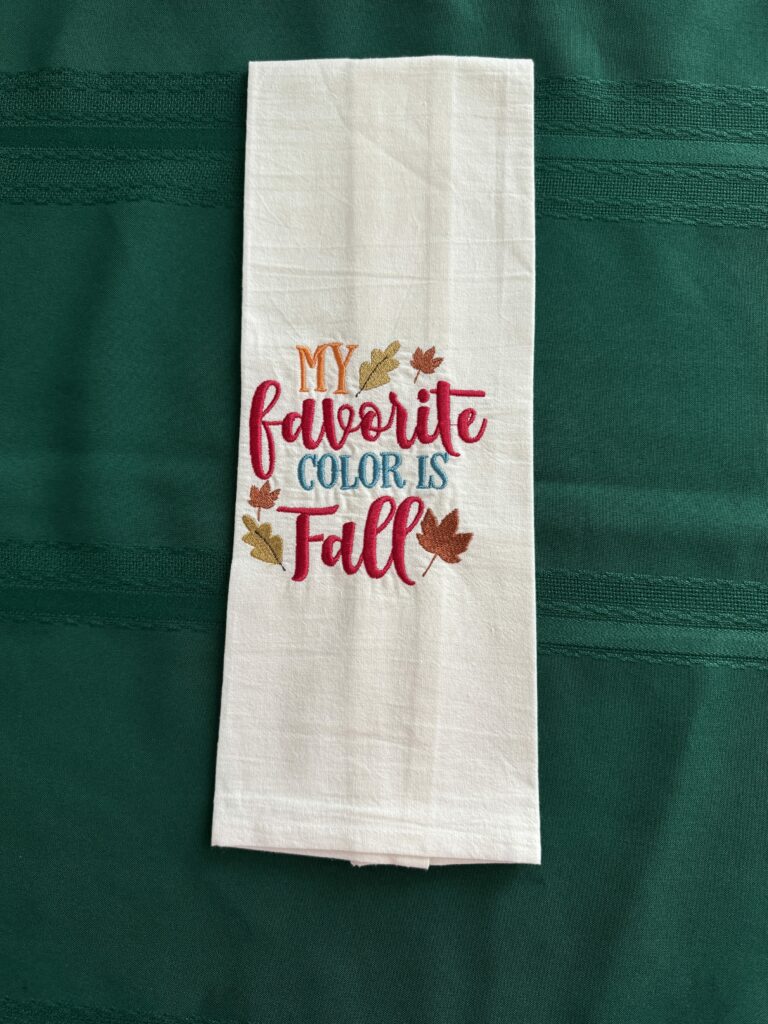 Favorite color is fall
